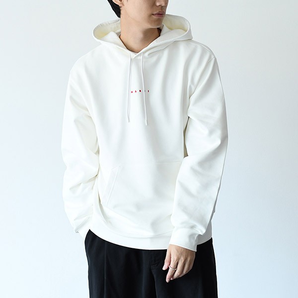 安いマルニ プリントロゴフーディー 偽物 FUMU0073P8 USCU87
