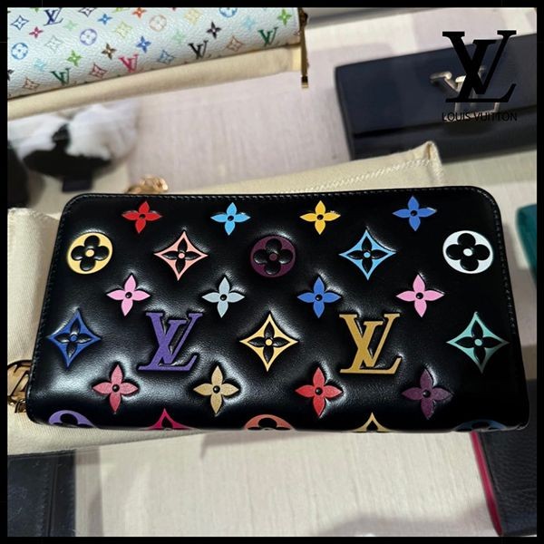 ルイヴィトン LV × TM 村上隆 コピー ジッピー・ウォレット 長財布 M14096