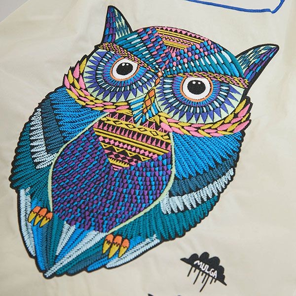 ボールアンドチェーン◆オウム豪華刺繍 エコバッグ wd25020803