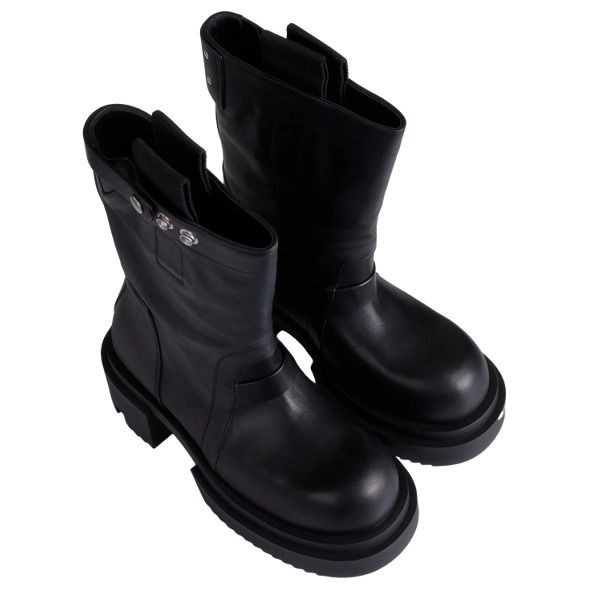 【即納OK】リックオウエンス 偽物 Runway Pull On Bogun Boots ブーツ ブラック