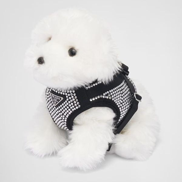 【お洒落★】プラダ クリスタルスタッズ 犬用ハーネス 偽物 ロゴ付き【25ans掲載】pd0219
