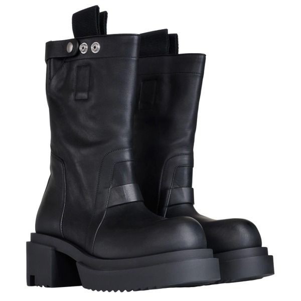 【即納OK】リックオウエンス 偽物 Runway Pull On Bogun Boots ブーツ ブラック