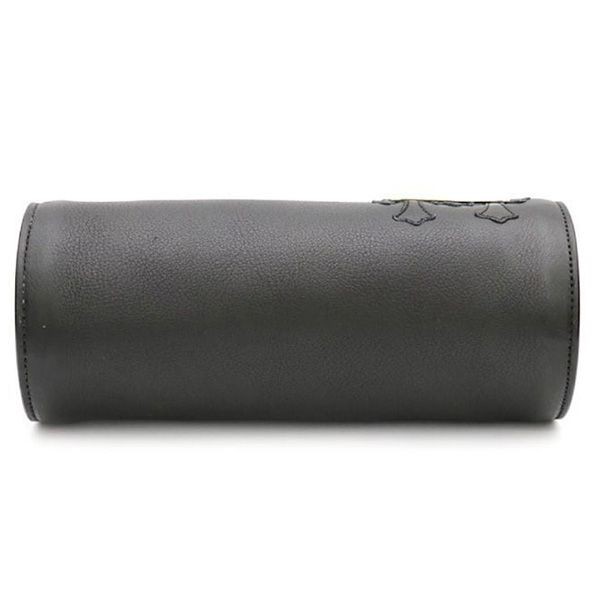 n級クロムハーツ GRINDS 筒型バッグ 偽物 ハンドバッグ アクセサリーポーチ スクロールラベル ミニセメタリークロスパッチ ch25335
