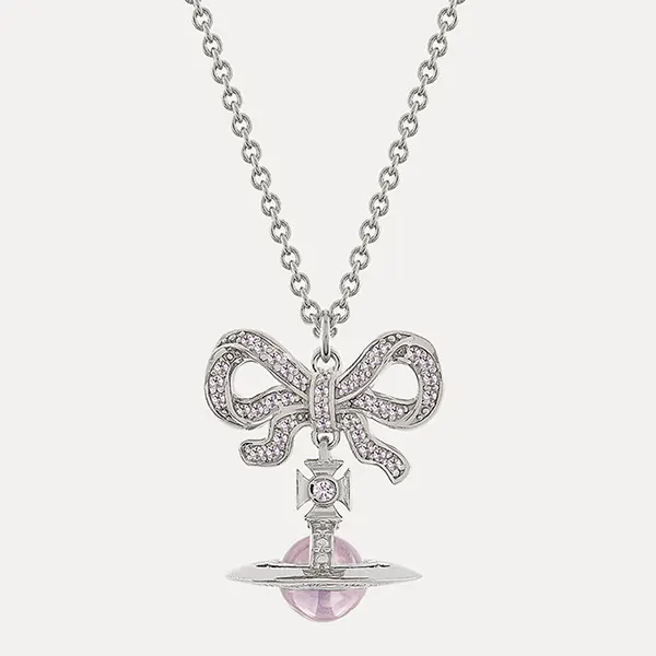 ヴィヴィアン n級品 リボン可愛い オーブロゴ ネックレス 8050889595151