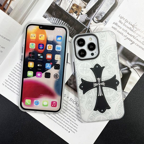 クロムハーツ iphone16proケース コピー CHクロス ホワイトスマホケース 25032410