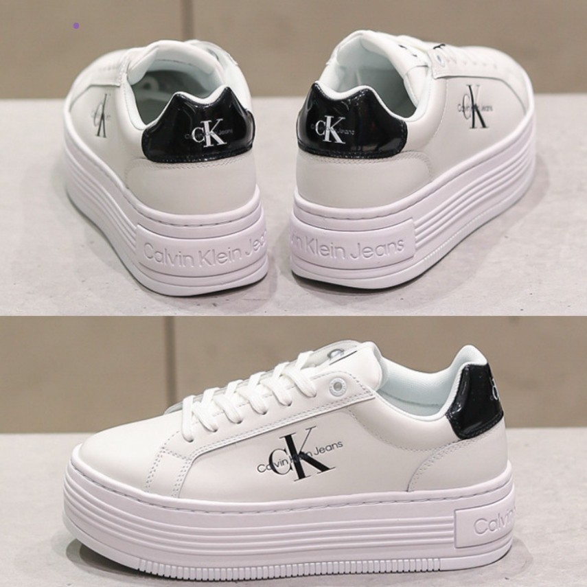 カルバンクライン パチモン プラットフォーム スニーカー★WHITE/BLACK 25032802
