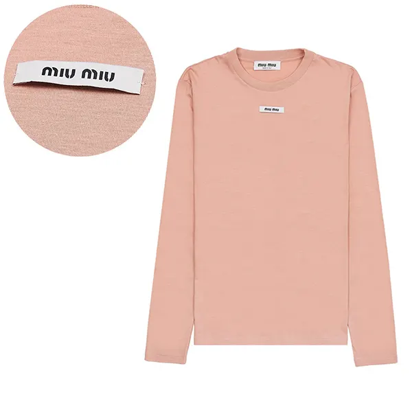 大人気!!新色!!ミュウミュウ コットン Tシャツ 激安 MJL963 1YXU F0236