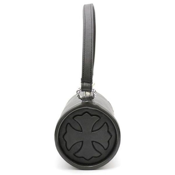 n級クロムハーツ GRINDS 筒型バッグ 偽物 ハンドバッグ アクセサリーポーチ スクロールラベル ミニセメタリークロスパッチ ch25335