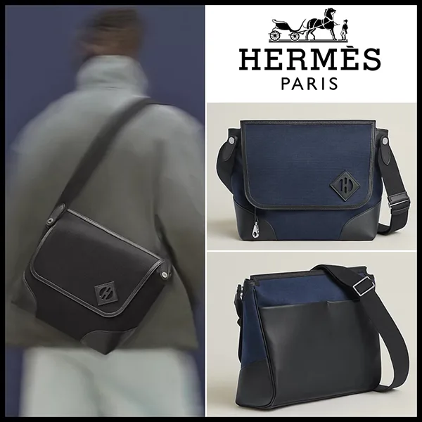 希少★エルメス コピー商品 メッセンジャーバッグ オールバック ネイビー紺 ams22321