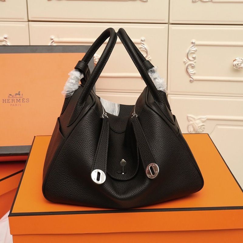 人気☆エルメス 偽物 リンディ26 ハンドバッグ  シルバー金具 25041001