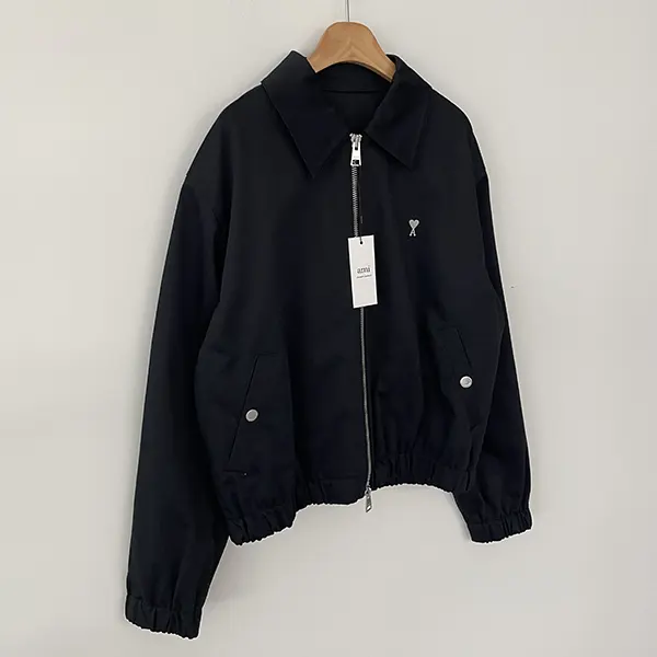 ☆安い☆アミ パリス ハートロゴ ジップジャケット N級品 Black HJK014CO0009001