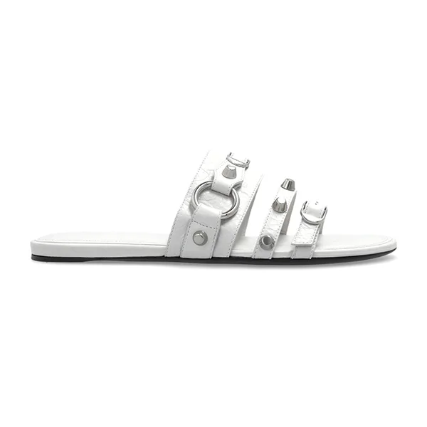 バレンシアガ City レザー ミュール フラット サンダル コピー商品 2色 bl6633251