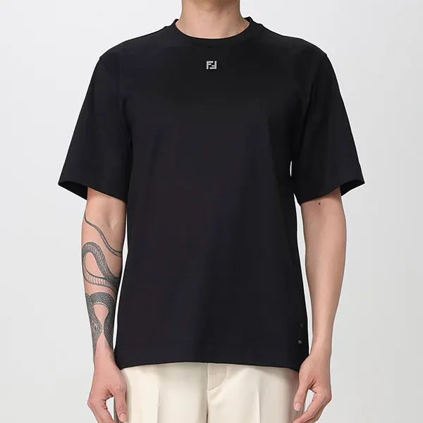 フェンディ FFロゴ コットン Tシャツ スーパーコピー FY0936ARYYF0QA0