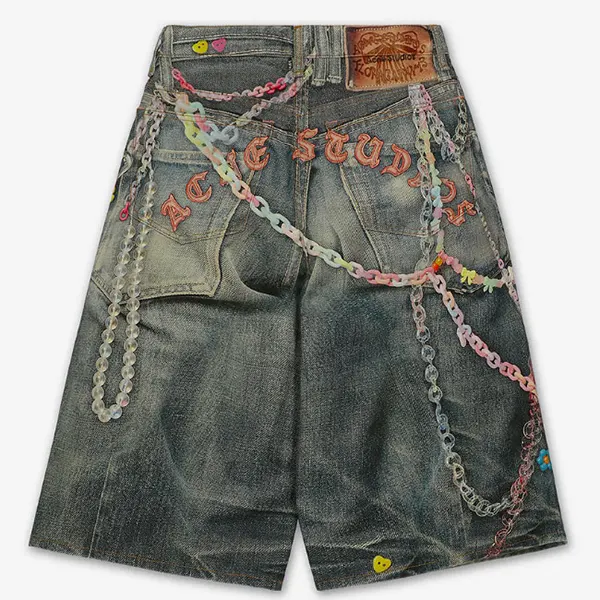 アクネ デニム ショーツ パンツ コピー ルーズフィット BE0179AUZ