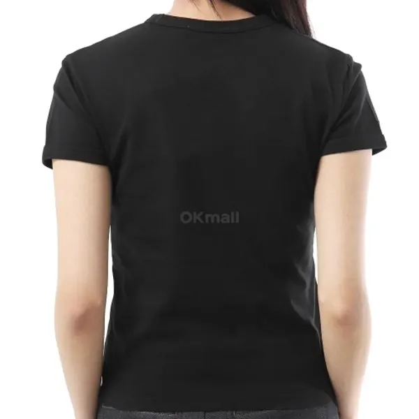 アクネ ロゴTシャツ 偽物 ブラック フィットデザイン AL0457BM0