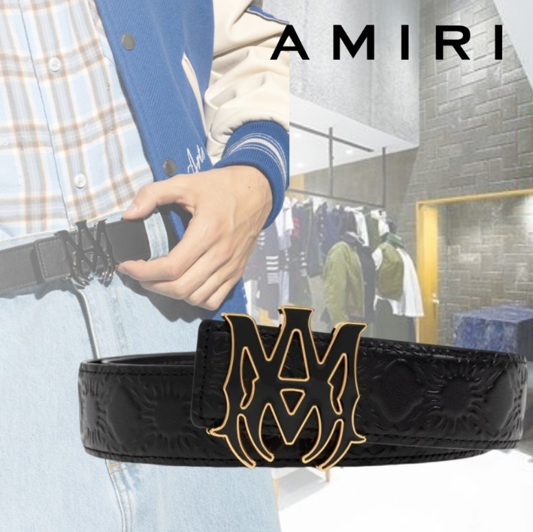 2025新作【AMIRI偽物】モノグラム バックルベルト ロゴ模様 25052303