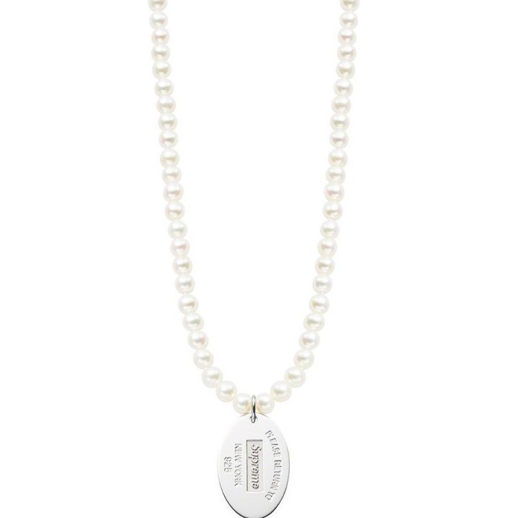 ティファニー x Supreme  コラボ コピー ネックレス Tiffany Oval Pearl Necklace 25052601