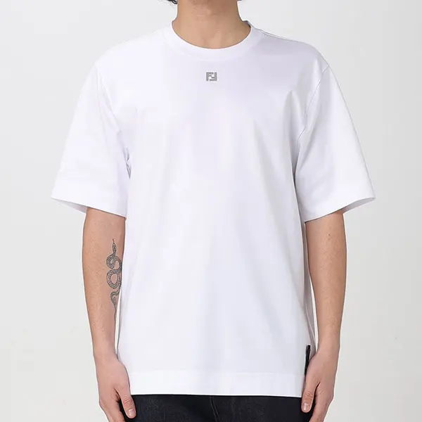 フェンディ FFロゴ コットン Tシャツ スーパーコピー FY0936ARYYF0QA0