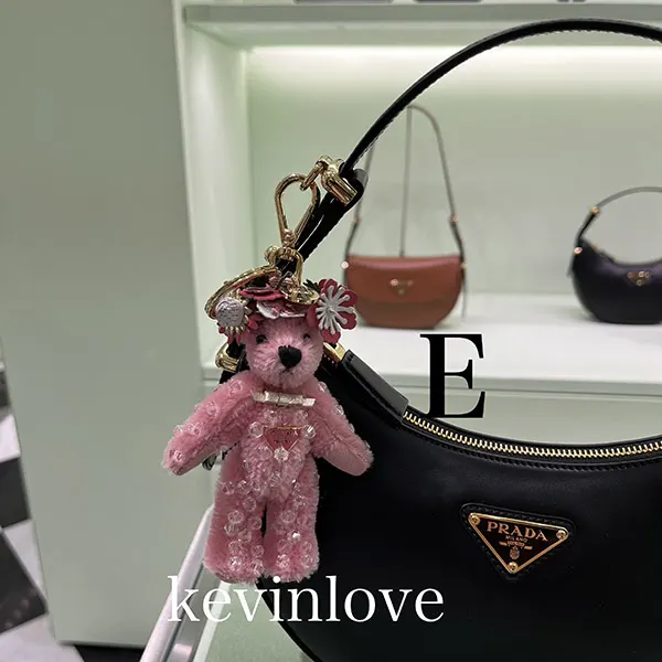 プラダ コピー メタルリング付 Teddy バッグチャーム 1TO050_2EVI_F0009