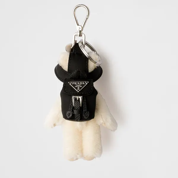 プラダ コピー メタルリング付 Teddy バッグチャーム 1TO050_2EVI_F0009