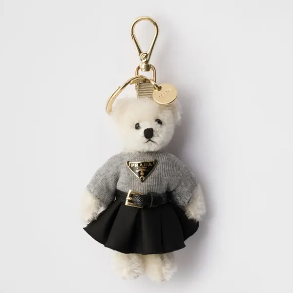 プラダ コピー メタルリング付 Teddy バッグチャーム 1TO050_2EVI_F0009