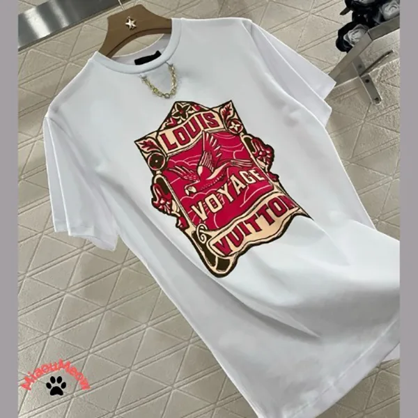 (セールで破格)【レトロプリントが可愛い♪】ルイヴィトン Tシャツ 激安 1AHIT