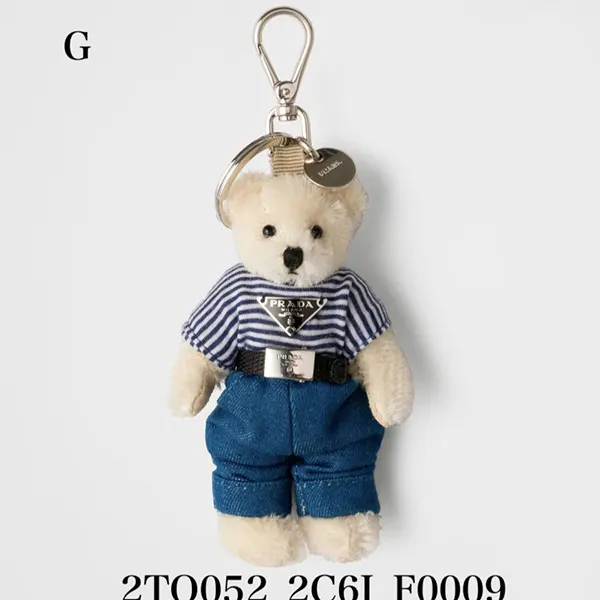 プラダ コピー メタルリング付 Teddy バッグチャーム 1TO050_2EVI_F0009