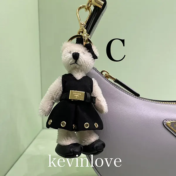 プラダ コピー メタルリング付 Teddy バッグチャーム 1TO050_2EVI_F0009