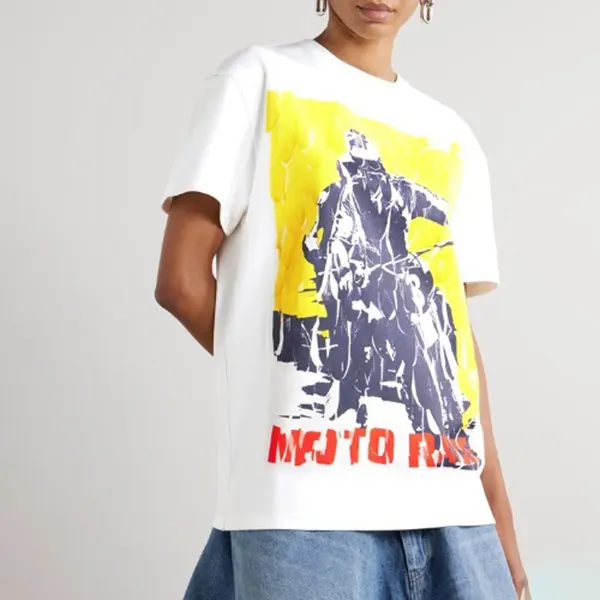 【上品さ際立つ】ロエベ リラックスフィット Tシャツ コピー コットンブレンド S540Y22X68-9990