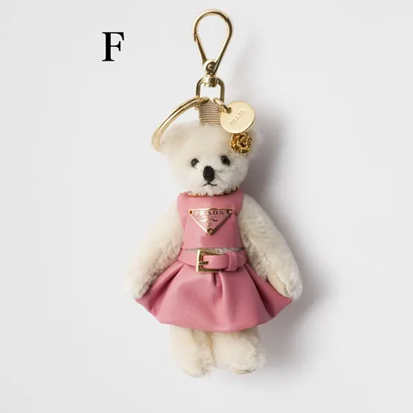 プラダ コピー メタルリング付 Teddy バッグチャーム 1TO050_2EVI_F0009