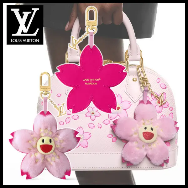 上品高見え■ルイヴィトン 偽物 村上隆コラボ☆LV × TM キーホルダー・チェリーブロッサム M02485