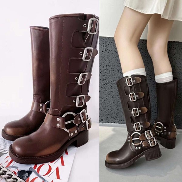 宇野実彩子、三上悠亜 着用 ミュウミュウ バックル レザーブーツ 5cm 5W792D