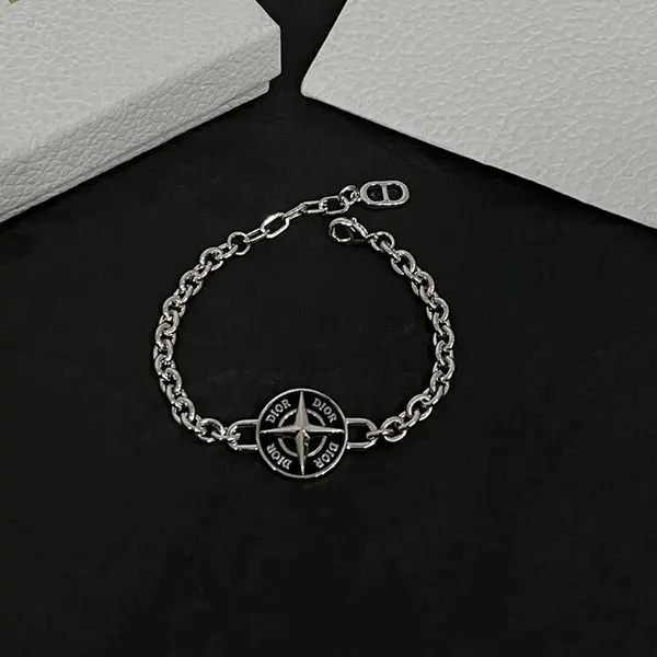 ディオール ストーンアイランド bracelet ブラス＆ブラックレジン B2438HOMMT
