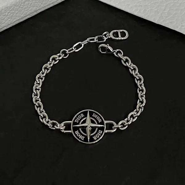 ディオール ストーンアイランド bracelet ブラス＆ブラックレジン B2438HOMMT