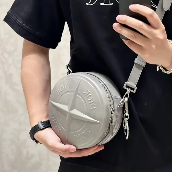 ディオール ストーンアイランド コラボ  ラウンドバッグ 1ESPO335WHT