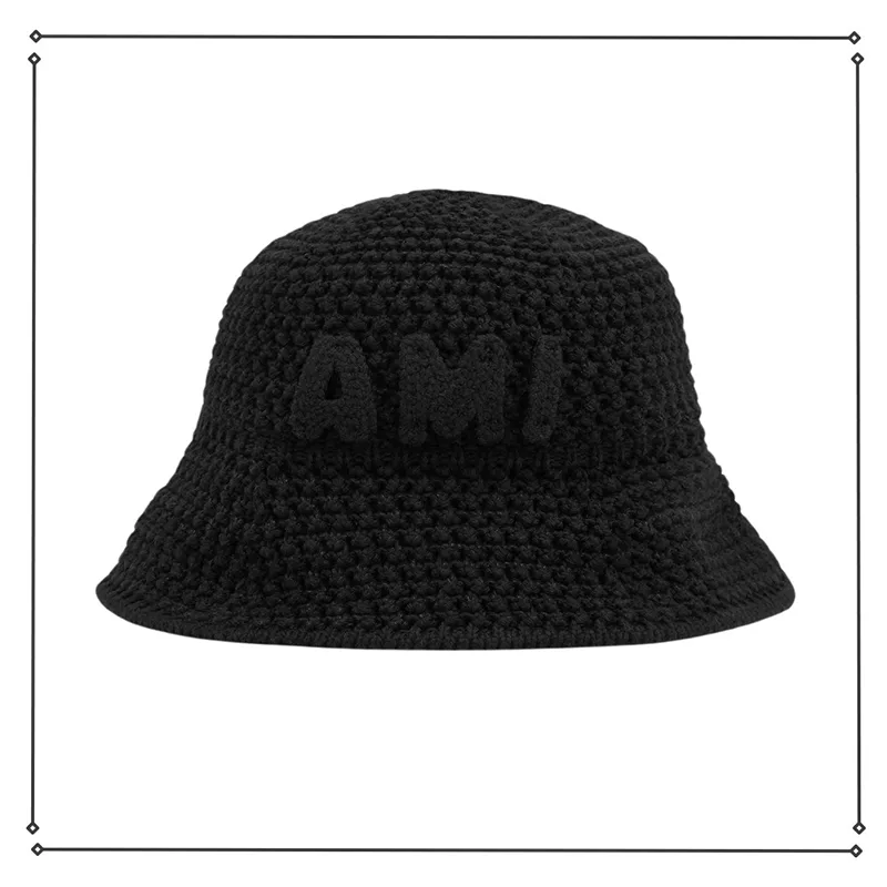 [通販]アミ パリス フェイク ニットパッチ バケットハット 2色 ami0618
