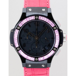 ウブロHUBLOTコピー ビッグ・バン トゥッティフルッティ ブラックローズ 341.CP.1110.LR.1933 ピンクサファイアベゼル ブラック